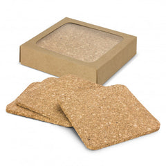 Oakridge Cork Coaster Square Set of 4 - 113034-1