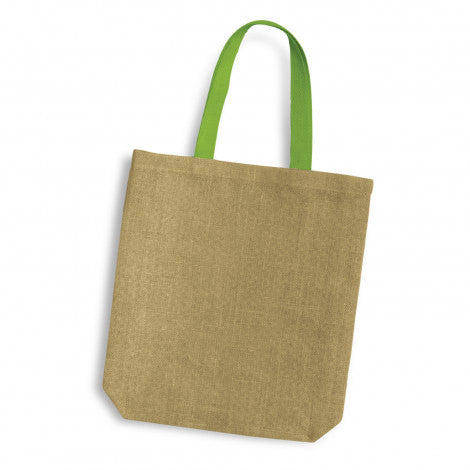 Thera Jute Tote Bag - Coloured Handles - 120518-5