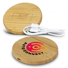 Vita Bamboo Wireless Charger - Round - 120613-0