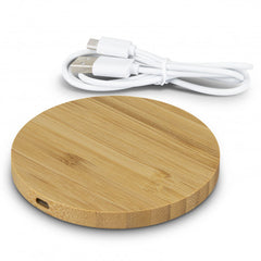 Vita Bamboo Wireless Charger - Round - 120613-3