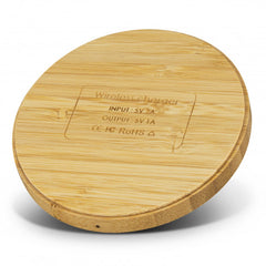 Vita Bamboo Wireless Charger - Round - 120613-1