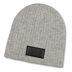 Nebraska Heather Cable Knit Beanie With Patch - 120950-3