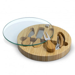 NATURA Glass & Bamboo Cheese Board - 122342-2