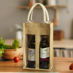 Serena Jute Double Wine Carrier - 122950-2