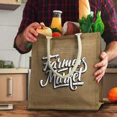 Lanza Starch Jute Tote Bag - 123582-1