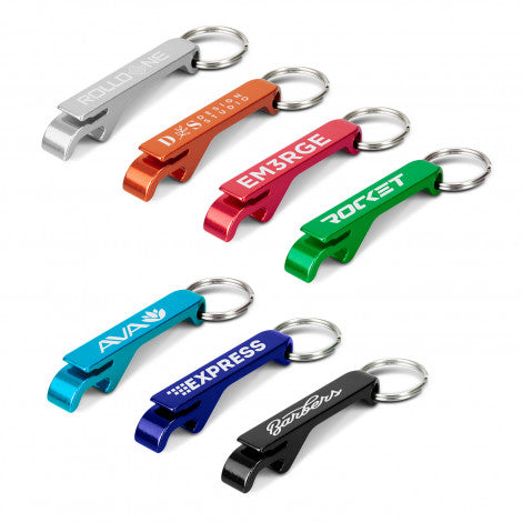 Snappy Metal Bottle Opener Key Ring - 123584-0