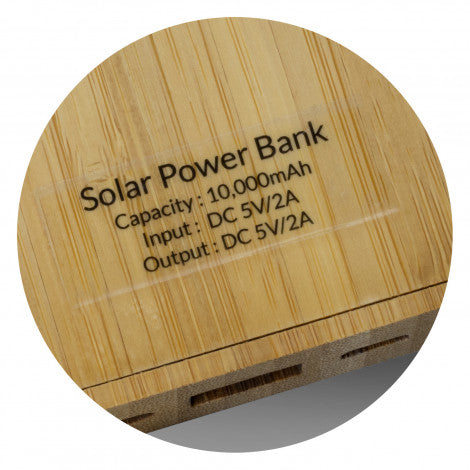 NATURA Bamboo Solar Power Bank - 123651-5