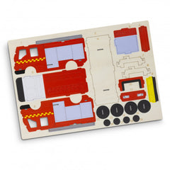 BRANDCRAFT Fire Truck Wooden Model - 124034-2