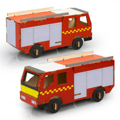 BRANDCRAFT Fire Truck Wooden Model - 124034-3