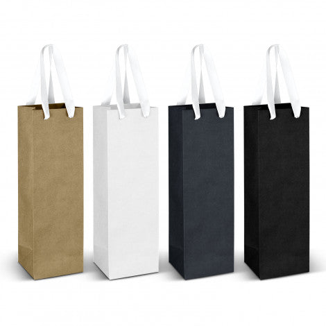 Wine Ribbon Handle Paper Bag - 125054-3