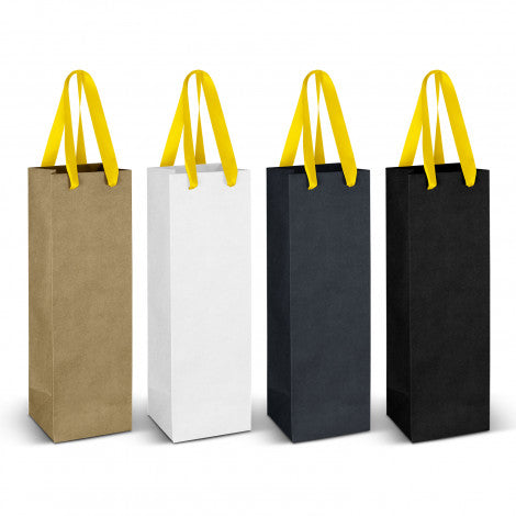Wine Ribbon Handle Paper Bag - 125054-4