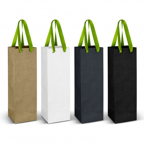 Wine Ribbon Handle Paper Bag - 125054-6