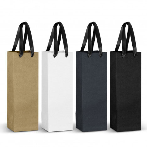 Champagne Ribbon Handle Paper Bag - 125055-11