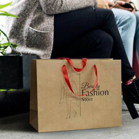 Extra Large Ribbon Handle Paper Bag - 125059-2