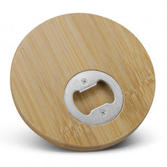 Bamboo Bottle Opener Coaster - Round - 125938-1